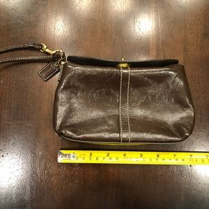 Coach Wristlet, brown Patton